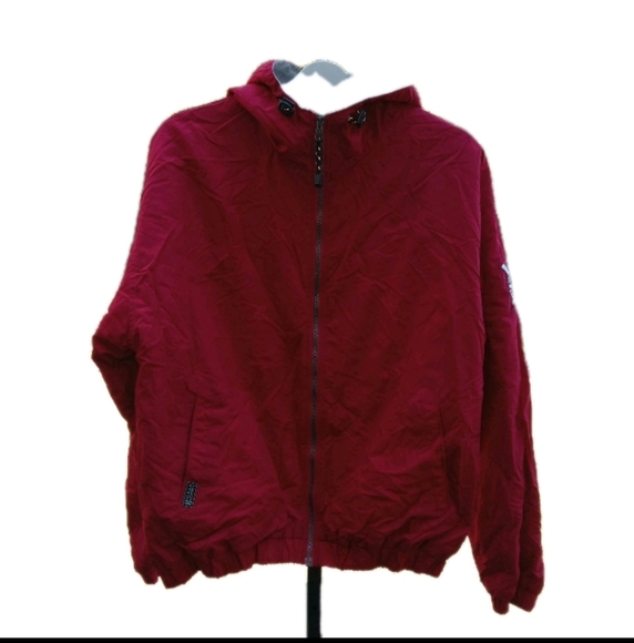 Authentic Gear For Sports Red Ocean City Beach Patrol Hooded Javket Medium - Picture 2 of 6